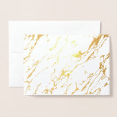 モダン大理石実在金箔グリーティングカード 箔カード (封筒付き正面)