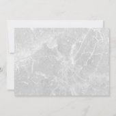 モダン大理石結婚のキャンセル発表 招待状 (裏面)