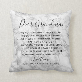 モダン大理石親愛おばあちゃんのメッセージ母 クッション