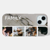 モダン大理石Instagramファミリーフォトブースストリップ Case-Mate iPhoneケース (裏面 (横))