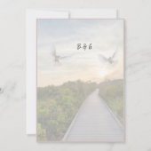 モダン天国階段の神聖な結婚の招待 (裏面)