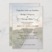 モダン天国階段の神聖な結婚の招待 (正面/裏面)