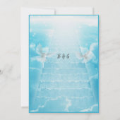 モダン天国階段の神聖な結婚の招待 (裏面)