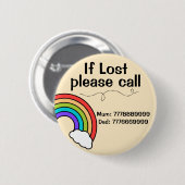 モダン失ったカスタム恋しく思の子IDレインボーバッジ 缶バッジ (正面&裏面)