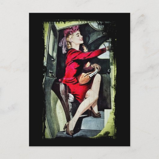 モダン女の子 ポストカード (正面)