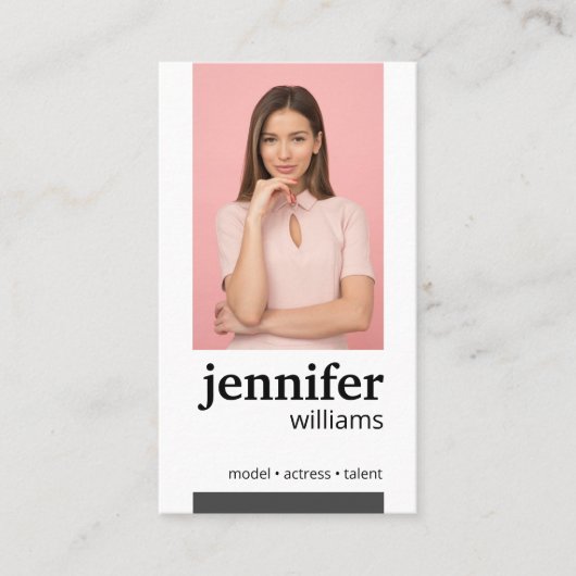 モダン女優モデル名刺 名刺 (正面)