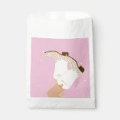 モダン女性のカーボーイガーリーブーツスターズピンク フェイバーバッグ (正面)