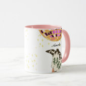 モダン女性のカーボーイレッグカウボーディスコボール マグカップ (正面右)