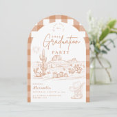 モダン女性のカーボーイ卒業 招待状 (スタンド正面)