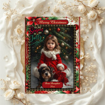 モダン娘のフラワー クリスマスフレーム 5枚の写真