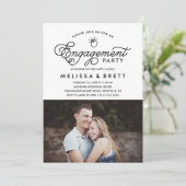 モダン婚約パーティフォト招待状 招待状 (スタンド正面)