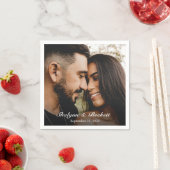 モダン婚約写真 スタンダードカクテルナプキン (インサイチュ)