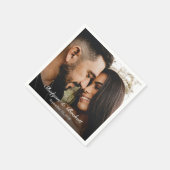 モダン婚約写真 スタンダードカクテルナプキン (角)