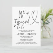 モダン婚約招待状 招待状 (スタンド正面)