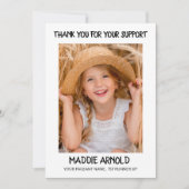 モダン子のページェントありがとう写真白 サンキューカード (正面)