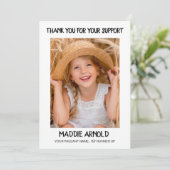 モダン子のページェントありがとう写真白 サンキューカード (スタンド正面)