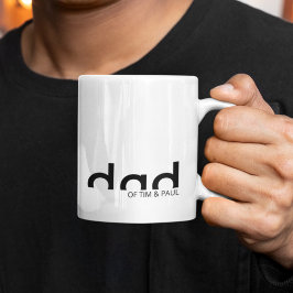 モダン子シンプル名を含むパパ コーヒーマグカップ
