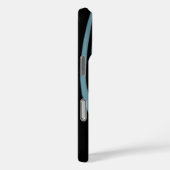 モダン孔雀フェザーブラックターコイズあなたの名前 Case-Mate iPhoneケース (裏面 / 右)