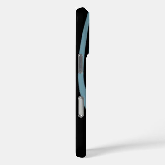 モダン孔雀フェザーブラックターコイズあなたの名前 Case-Mate iPhoneケース (裏面 / 右)