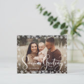 モダン季節のごあいさつPHOTOクリスマス シーズンポストカード (スタンド正面)