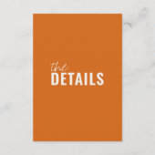 モダン学お洒落カラフル結婚詳細 エンクロージャーカード (裏面)