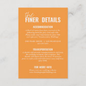 モダン学お洒落カラフル結婚詳細 エンクロージャーカード (正面)