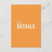 モダン学お洒落カラフル結婚詳細 エンクロージャーカード (裏面)