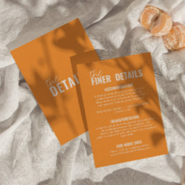 モダン学お洒落カラフル結婚詳細 エンクロージャーカード