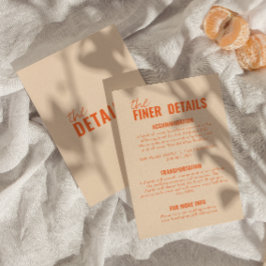 モダン学お洒落カラフル結婚詳細 エンクロージャーカード