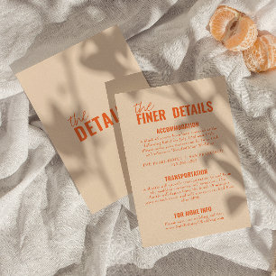 モダン学お洒落カラフル結婚詳細 エンクロージャーカード