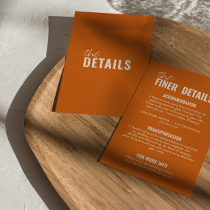 モダン学お洒落カラフル結婚詳細 エンクロージャーカード