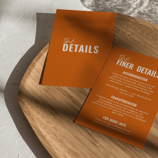 モダン学お洒落カラフル結婚詳細 エンクロージャーカード