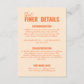 モダン学お洒落カラフル結婚詳細 エンクロージャーカード (正面)