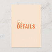 モダン学お洒落カラフル結婚詳細 エンクロージャーカード (裏面)