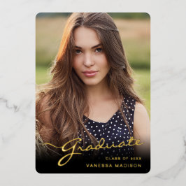 モダン学エレガント生 |トレンディーフォトカード 箔招待状