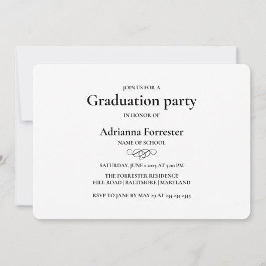 モダン学エレガント生 招待状 (裏面)