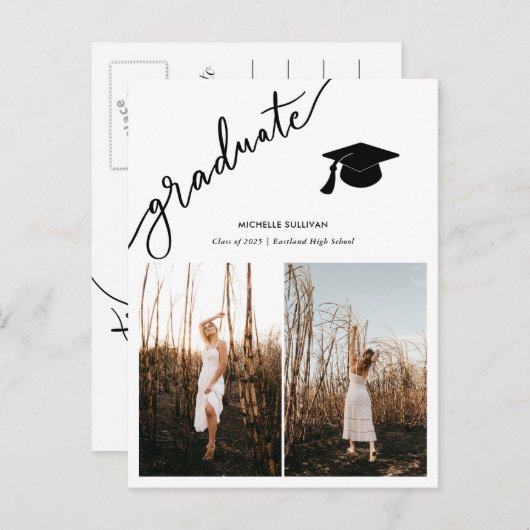モダン学カジュアル生 | Grad 2枚の写真 案内ポストカード (正面/裏面)