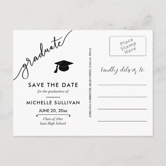 モダン学カジュアル生 | Grad 2枚の写真 案内ポストカード (裏面)