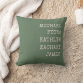 モダン孫の名前（緑） クッション (ブランケット)