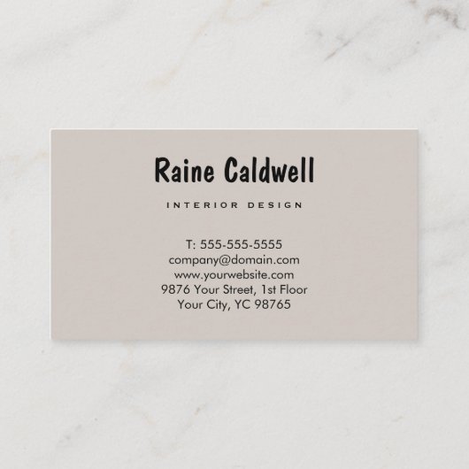 モダン宇宙デザ離れイザの審美的。 名刺 (裏面)