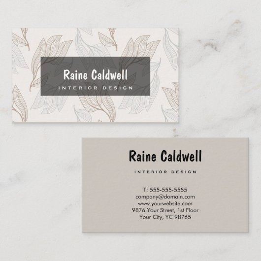 モダン宇宙デザ離れイザの審美的。 名刺 (正面/裏面)