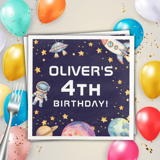 モダン宇宙ロケット宇宙船 誕生日パーティー