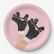 モダン宇宙ローラースケートのダービーピンクパーティー