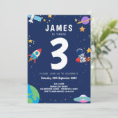 モダン宇宙海軍 少年の誕生日 招待状 (スタンド正面)