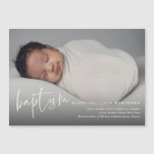 モダン宗教洗礼と《キリスト教》洗礼式や命名式 マグネット招待状 (正面)