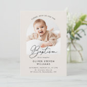 モダン宗教洗礼と《キリスト教》洗礼式や命名式 招待状 (スタンド正面)