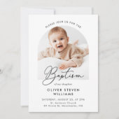 モダン宗教洗礼と《キリスト教》洗礼式や命名式 招待状 (正面)