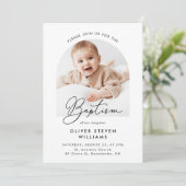 モダン宗教洗礼と《キリスト教》洗礼式や命名式 招待状 (スタンド正面)