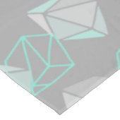 モダン宝石パターングレー&アクア テーブルクロス (アングル)