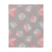 モダン宝石パターングレー&サンゴ